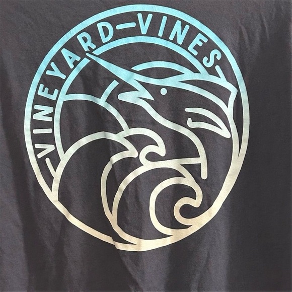 Vineyard Vines Men's Navy Blue Marlin Crest Long-Sleeve Pocket Tee Size L - Picture 7 of 9